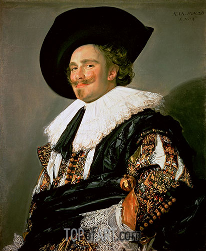 411x500 The Laughing Cavalier Frans Hals Painting Reproduction 3254 - The Laughing Cavalier Painting