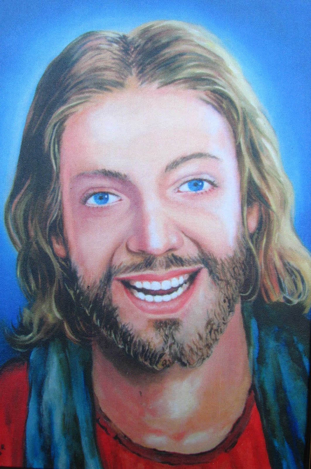 1063x1600 Jesus By Paulachan 46 Jesus Smiling, A Painting By Fr. Biju - The Laughing Christ Painting