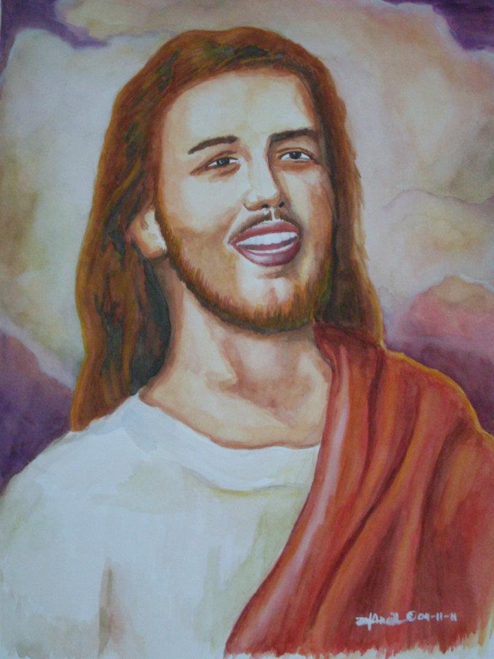 720x960 Laughing Christ By Nenearcilla - The Laughing Christ Painting