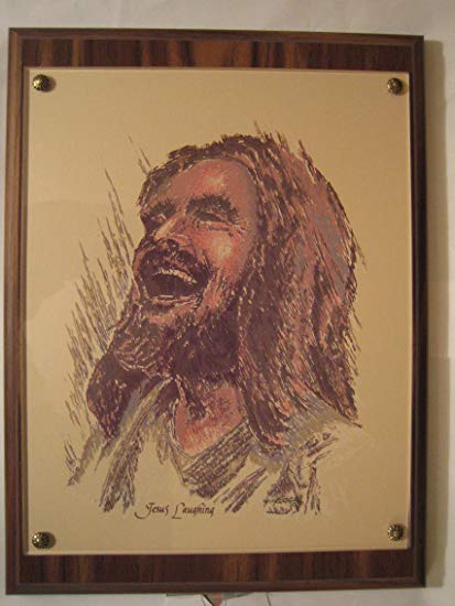 413x550 9 X 12 Walnutacrylic - The Laughing Christ Painting