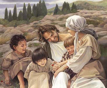 367x300 Smile, Play, And Laugh With Jesus! - The Laughing Christ Painting