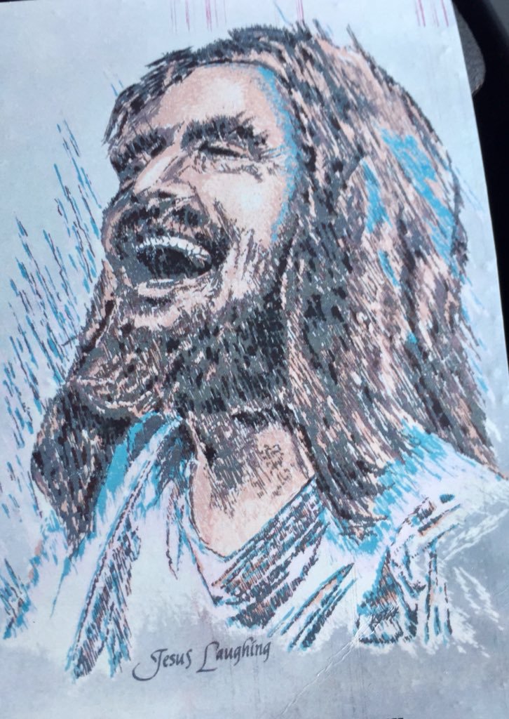 The Laughing Jesus Painting At PaintingValley.com | Explore Collection ...