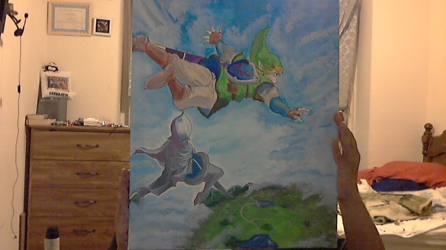 640x360 Legend Of Zelda Skyward Sword Painting By Izzy65 - The Legend Of Zelda Painting
