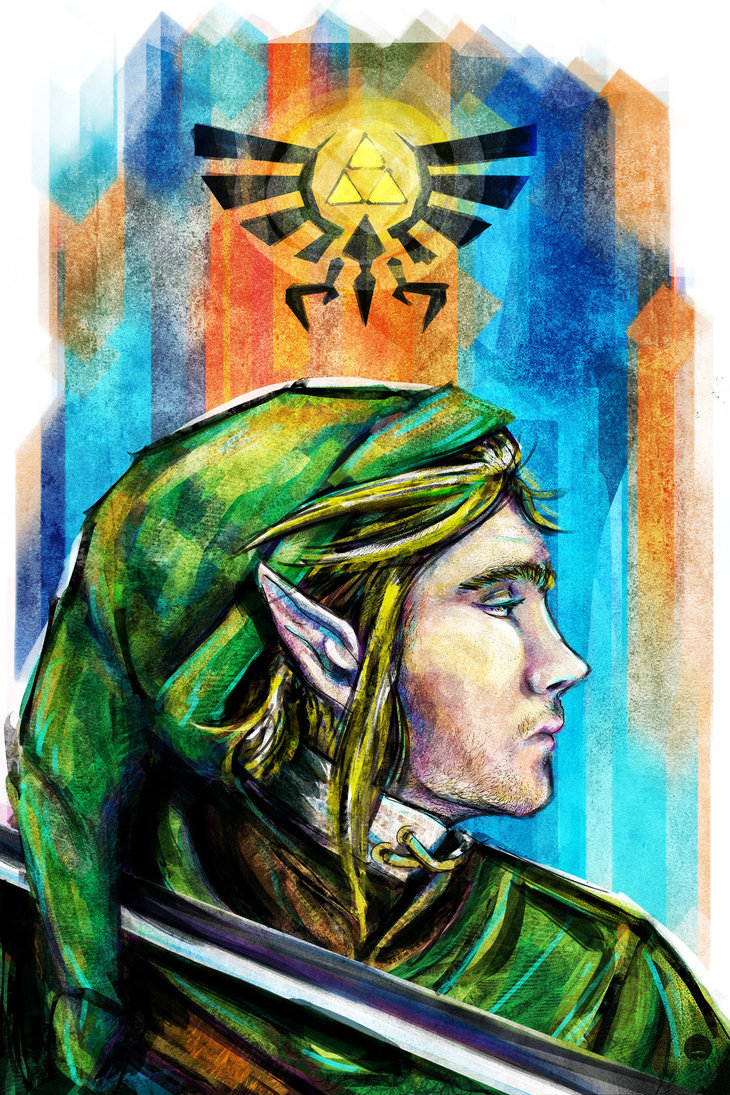 730x1095 Link Digital Painting From Legend Of Zelda By Studiomuku - The Legend Of Zelda Painting