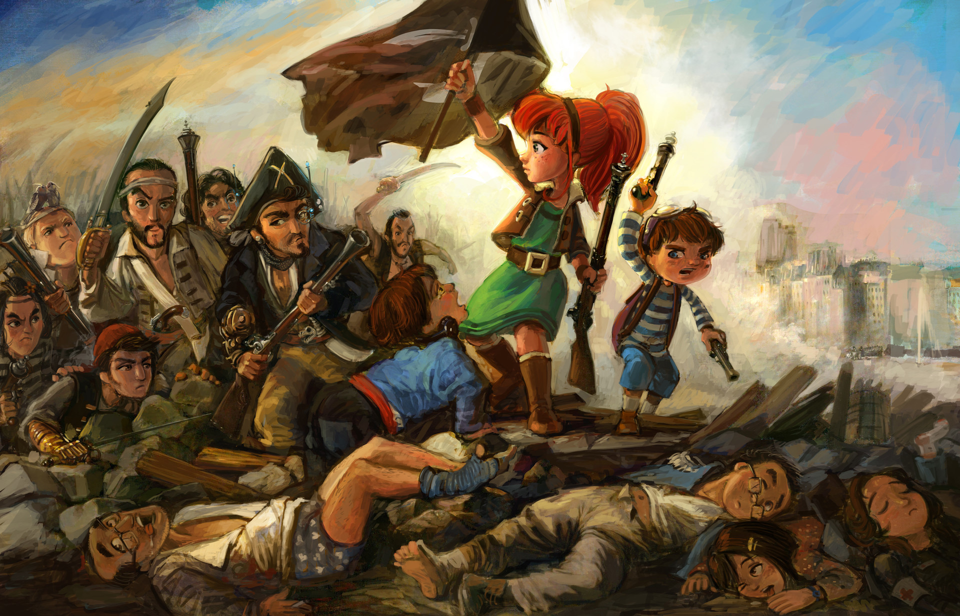 1920x1233 Shuai Chen - The Liberty Leading The People Painting