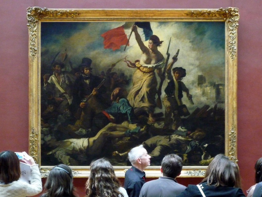 1024x773 Delacroix, Liberty Leading The People With Viewers - The Liberty Leading The People Painting