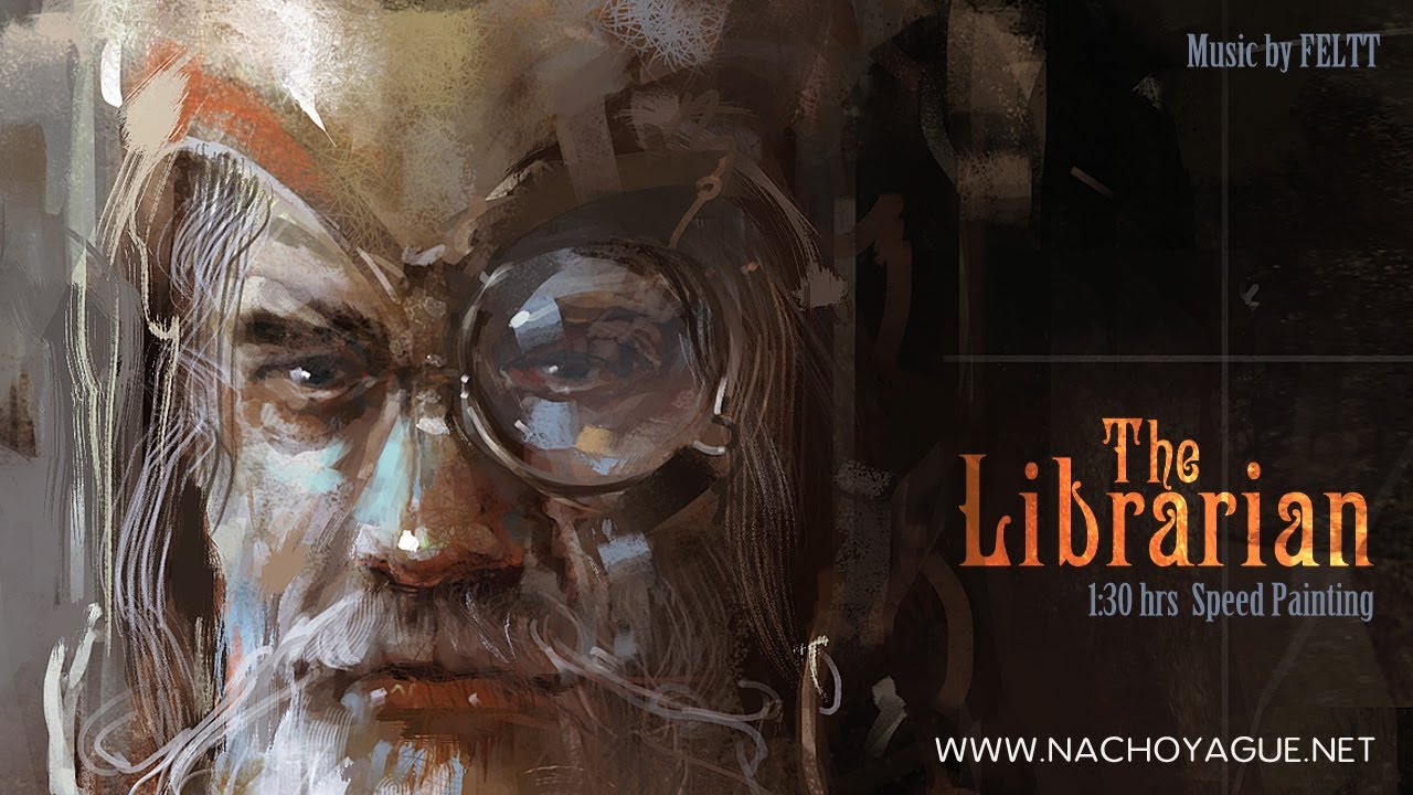 1280x720 The Librarian - The Librarian Painting