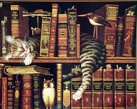 450x360 Librarian - The Librarian Painting
