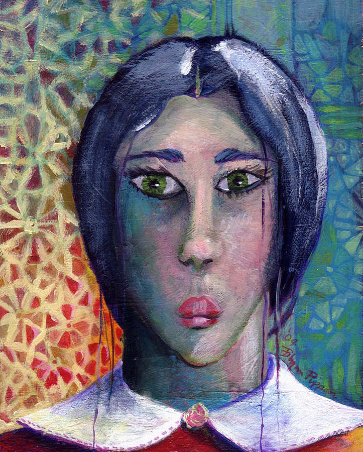 723x900 Daphane The Librarian Painting By Blynn Pippen - The Librarian Painting