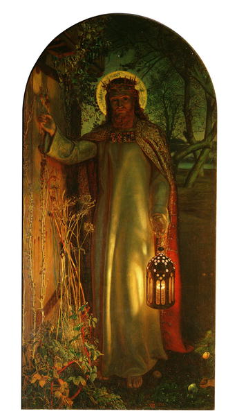 343x600 The Light Of The World 1851 53 Painting William Holman Hunt Oil - The Light Of The World Painting