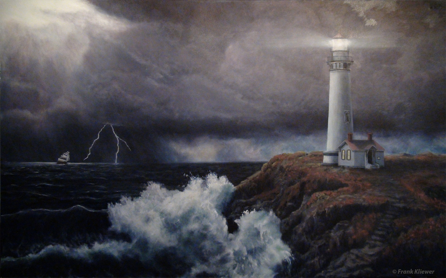1440x897 Lighthouse Paintings Art And Zen - The Lighthouse Painting