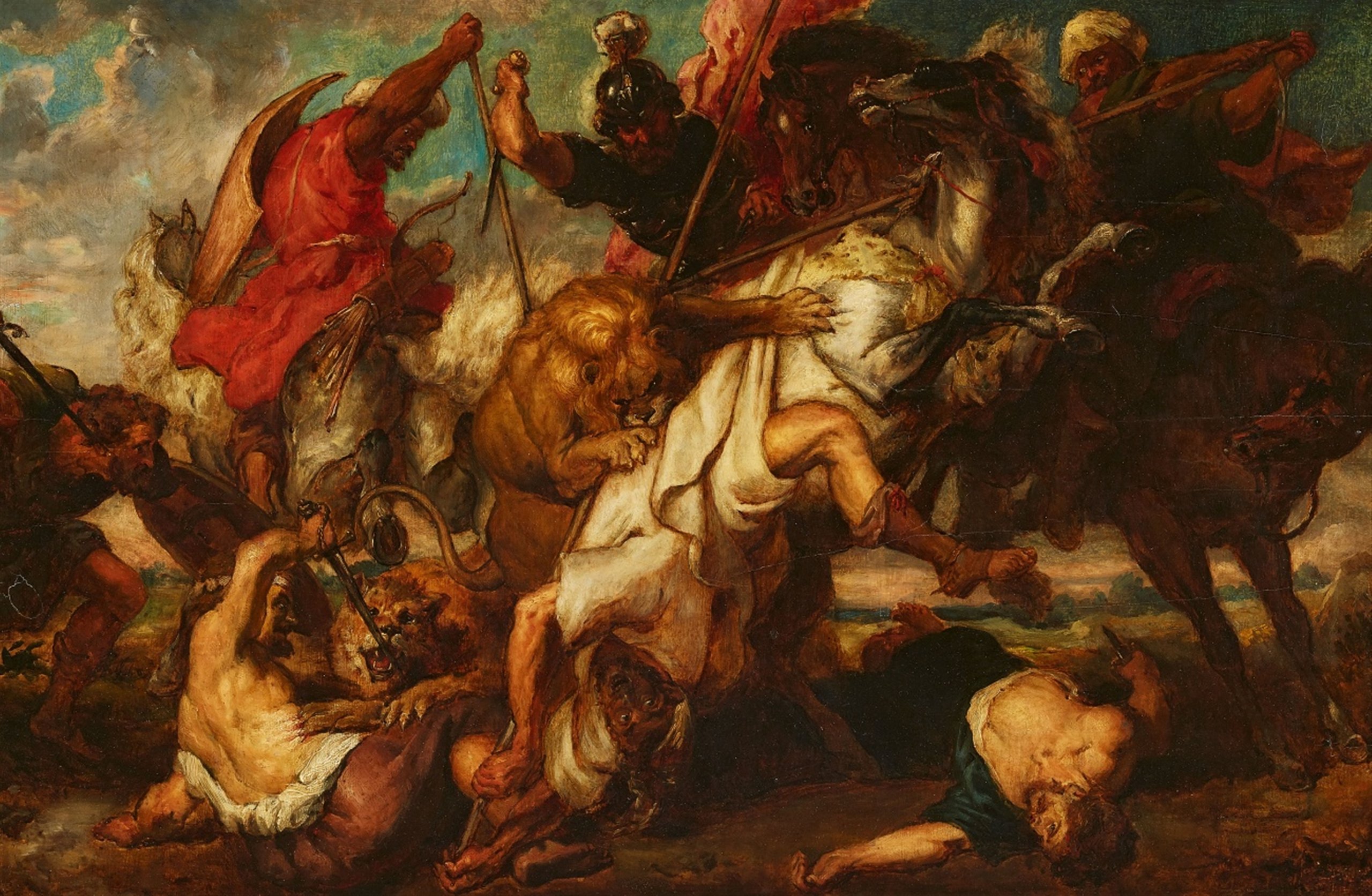 2560x1672 Gallery The Lion Hunt Painting, - The Lion Hunt Painting