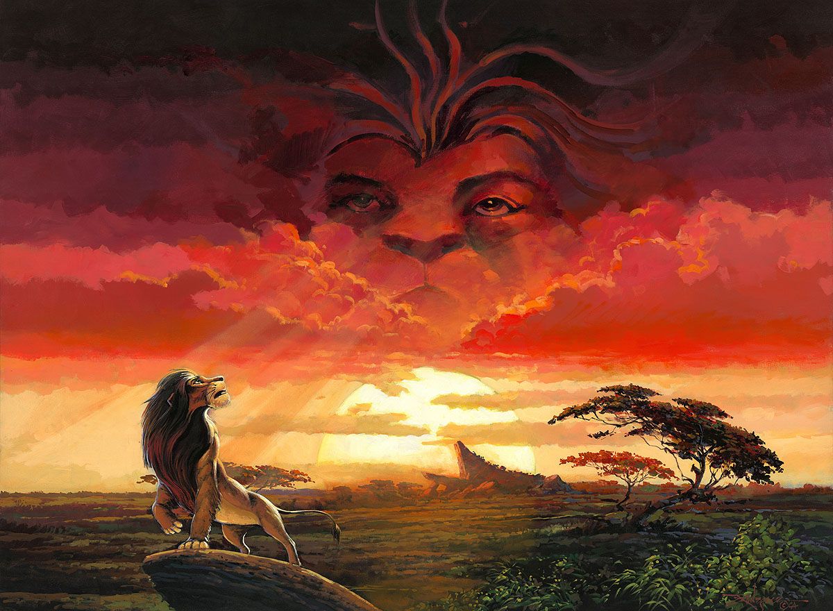1200x880 Remember Who You Are The Lion King Embellished Giclee On Canvas By - The Lion King Painting