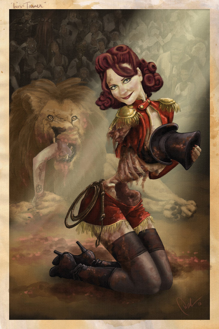 730x1095 Lion Tamer By Derektall - The Lion Tamer Painting