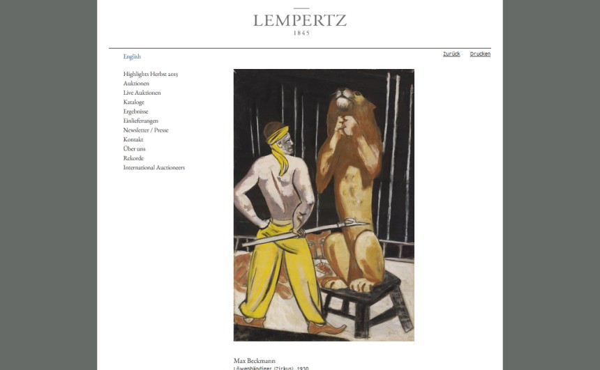 860x531 New Details, More Questions Than Answers In Gurlitt Nazi Tinged - The Lion Tamer Painting