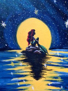 The Little Mermaid Painting at PaintingValley.com | Explore collection ...