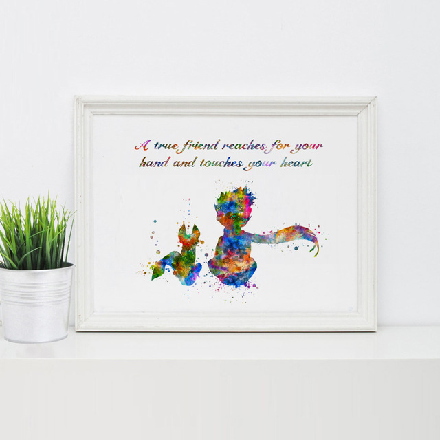 640x640 The Little Prince With The Fox Kids Bedroom Decor Children - The Little Prince Painting