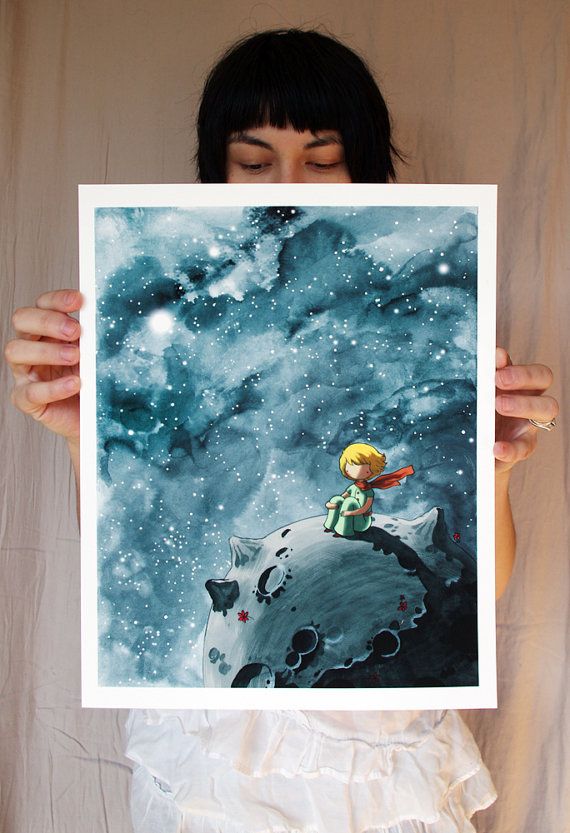 570x833 Book Fetish Volume Lxxxx Space Painting, Drawings - The Little Prince Painting