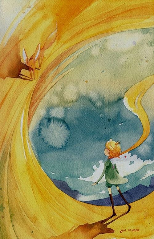 500x776 The Little Prince Tumblr A Child's Book Sketches - The Little Prince Painting