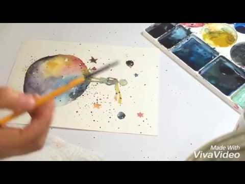 480x360 How To Watercolor Painting The Little Prince - The Little Prince Painting