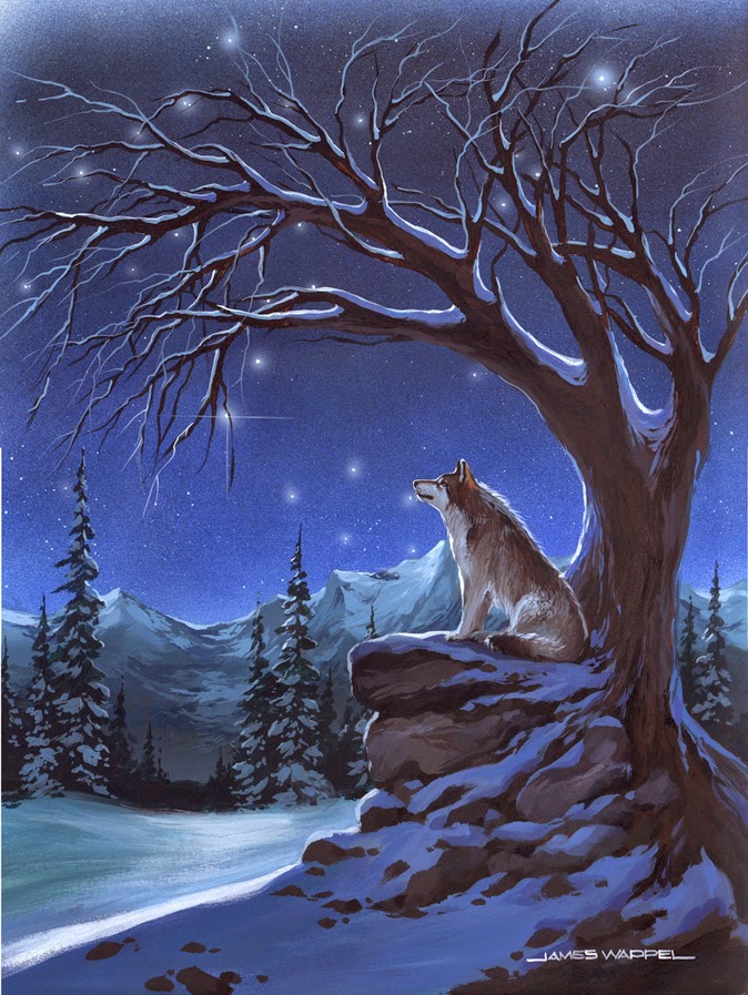 674x897 It Was A Wild Life - The Lone Wolf Painting