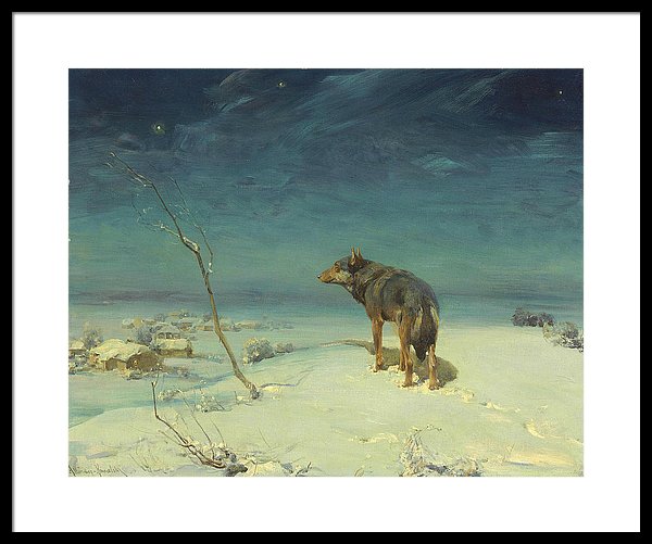 The Lone Wolf Painting Alfred Kowalski At PaintingValley.com | Explore ...