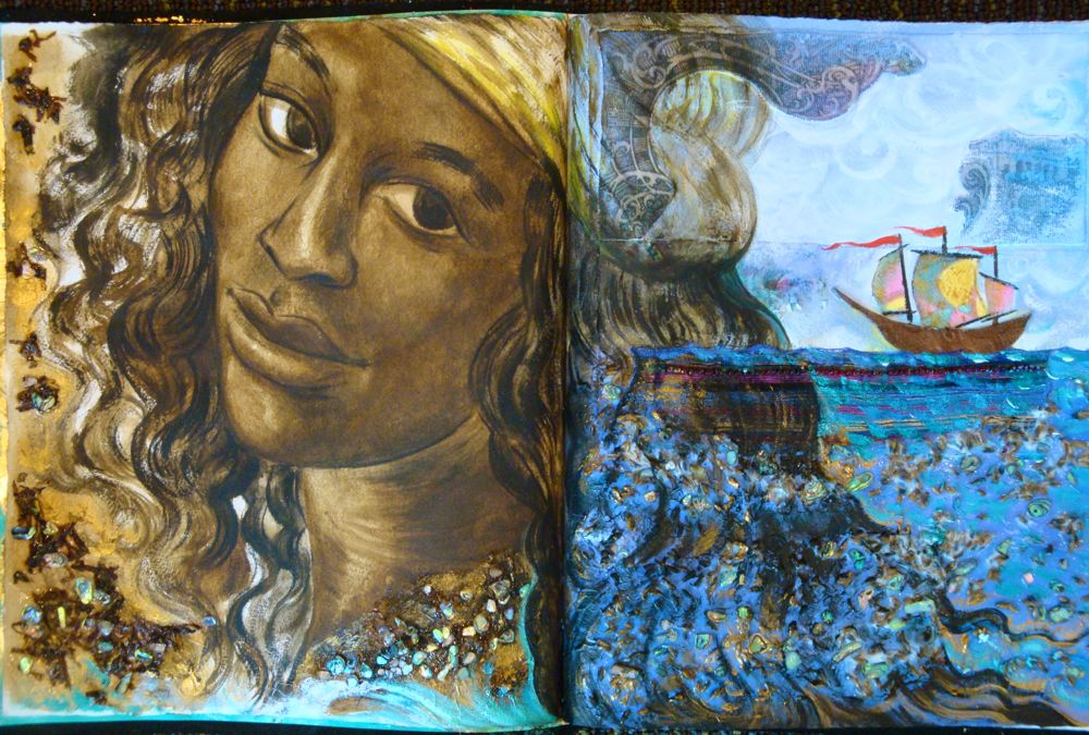 1000x675 Une Vie D'Artiste Sketchbook Pages - The Lonely Maiden Painting