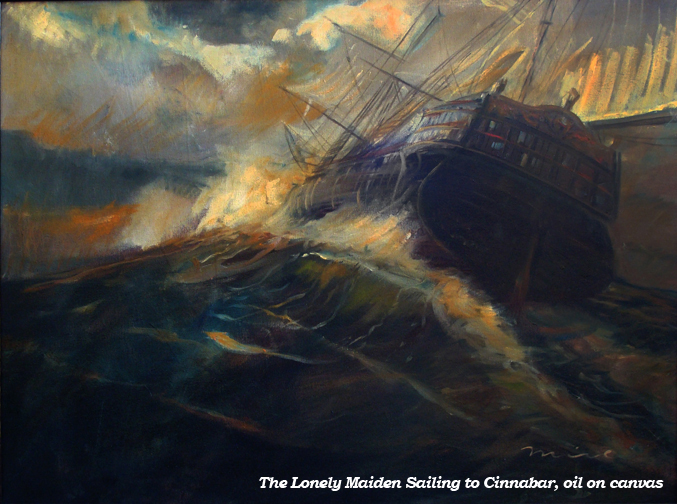 677x504 Commissioned Artist Michael Mcfarland Fine Art - The Lonely Maiden Painting