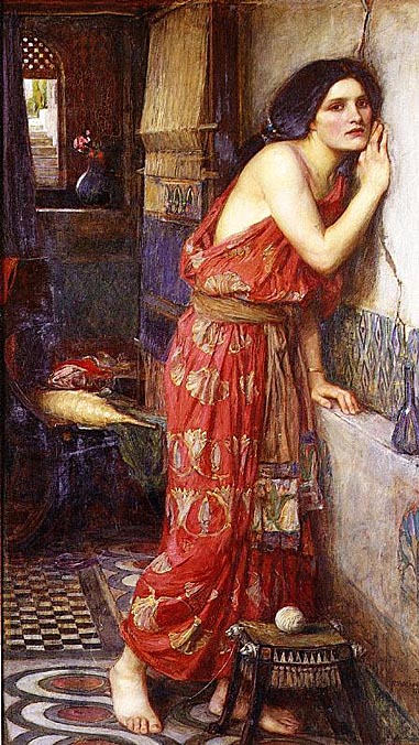 381x676 John William Waterhouse - The Lonely Maiden Painting