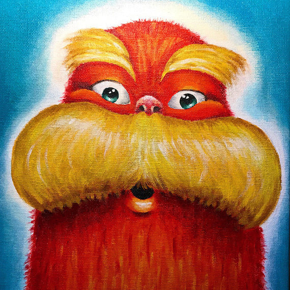 570x570 The Lorax Painting By Lacey Noel - The Lorax Painting