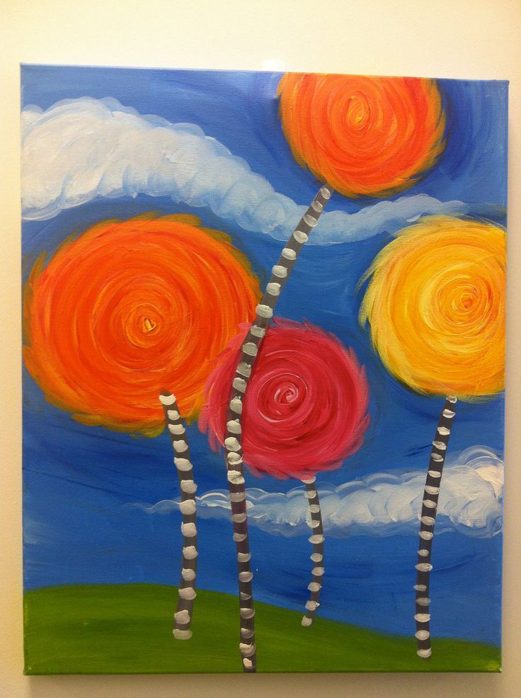 736x985 Truffula Trees From The Lorax. This Would Be So Cute As A Theme - The Lorax Painting