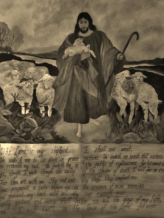 678x900 The Lord Is My Shepherd Painting By Christy Saunders Church - The Lord Is My Shepherd Painting