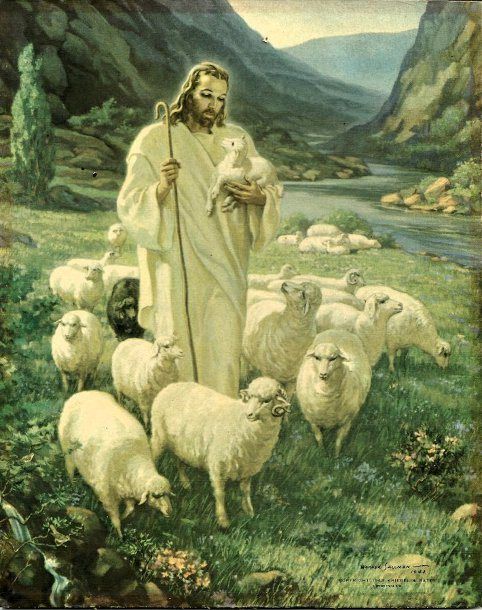 482x610 The Lord Is My Shepherd ~ Artist Warner Sallman God's Wordgod'S - The Lord Is My Shepherd Painting