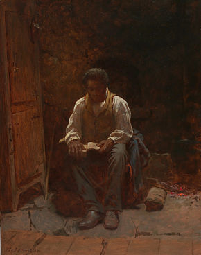290x368 The Lord Is My Shepherd (Eastman Johnson) - The Lord Is My Shepherd Painting