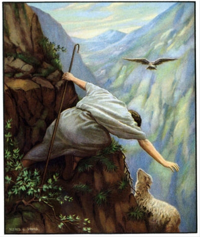 405x480 Wednesday Wisdom The Lord Will Be My Shepherd - The Lord Is My Shepherd Painting