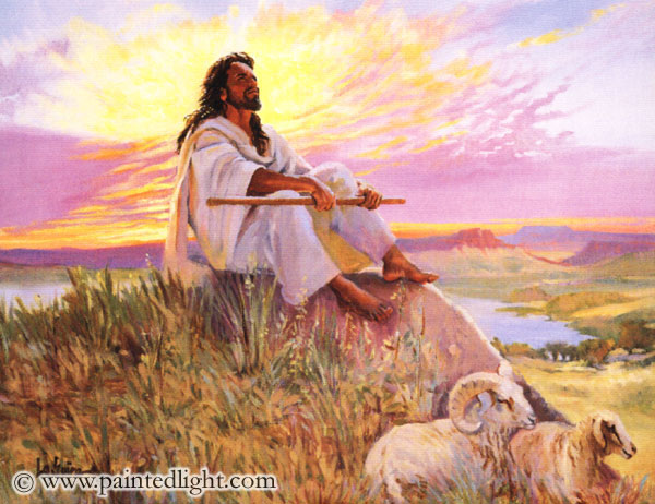 600x462 Lord Is My Shepherd Painted Light - The Lord Is My Shepherd Painting
