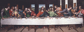 350x133 The Last Supper (Leonardo Da Vinci) - The Lords Supper Painting