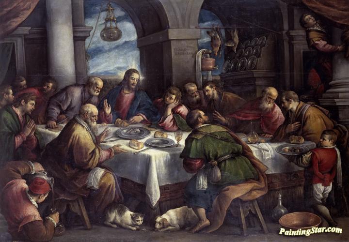 720x500 The Last Supper Artwork By Francesco Bassano The Younger Oil - The Lords Supper Painting