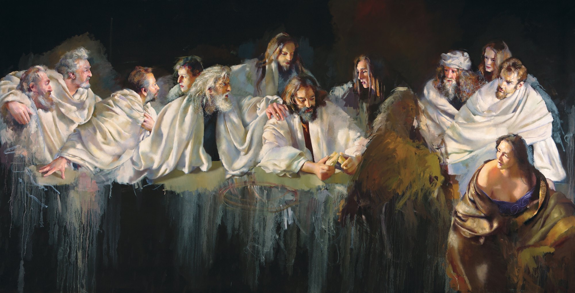 The Lords Supper Painting At PaintingValley.com | Explore Collection Of ...