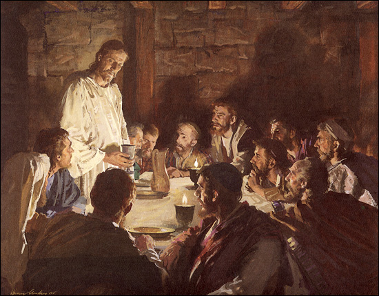 550x429 Harry Anderson - The Lords Supper Painting