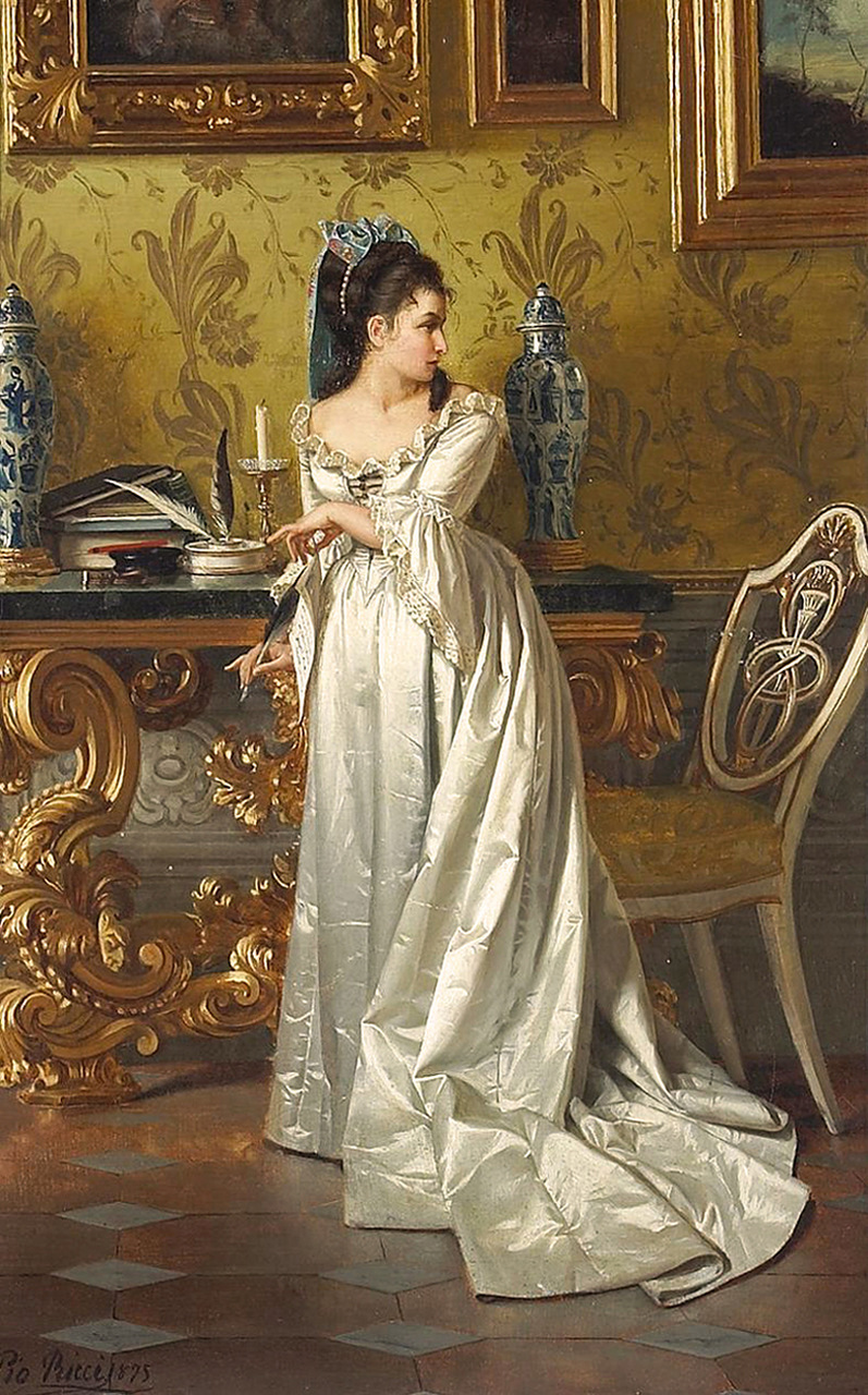 797x1280 The Love Letter Painting Pio Ricci Oil Paintings - The Love Letter Painting