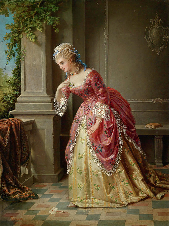 674x900 The Love Letter Painting By Augusto Tominz - The Love Letter Painting