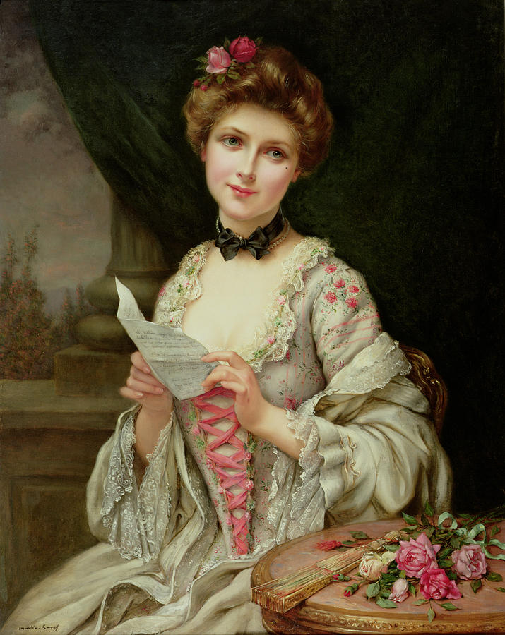 715x900 The Love Letter Painting By Francois Martin Kayel - The Love Letter Painting
