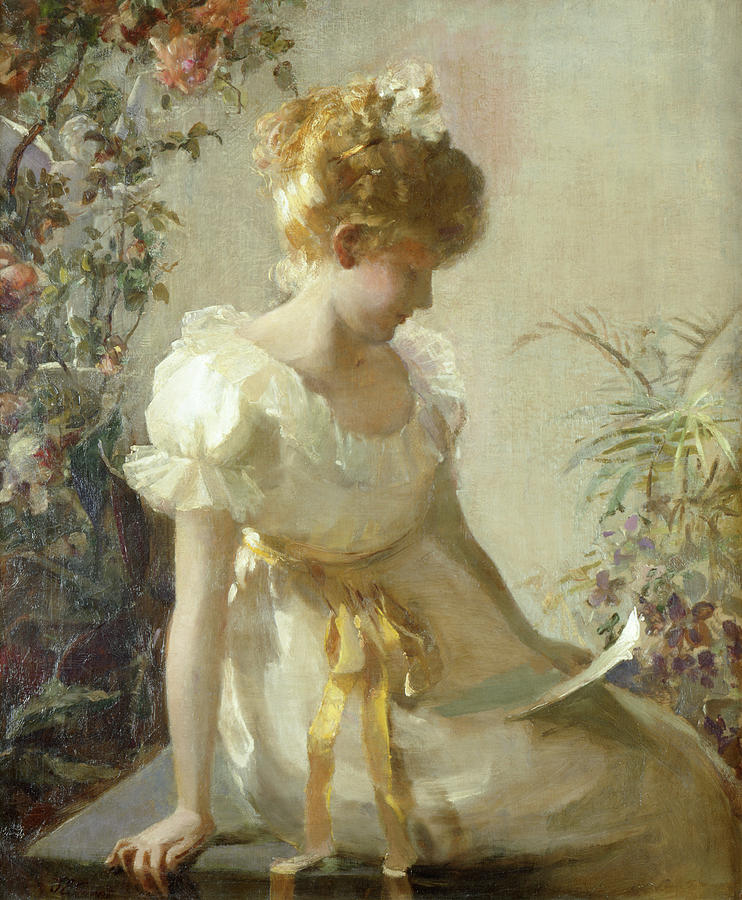 742x900 The Love Letter Painting By Jessie Elliot Gorst - The Love Letter Painting