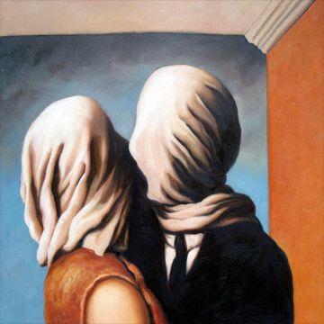 360x360 Rene Magritte Repro Oil Painting Art The Lovers 1928 Global Sources - The Lovers Painting