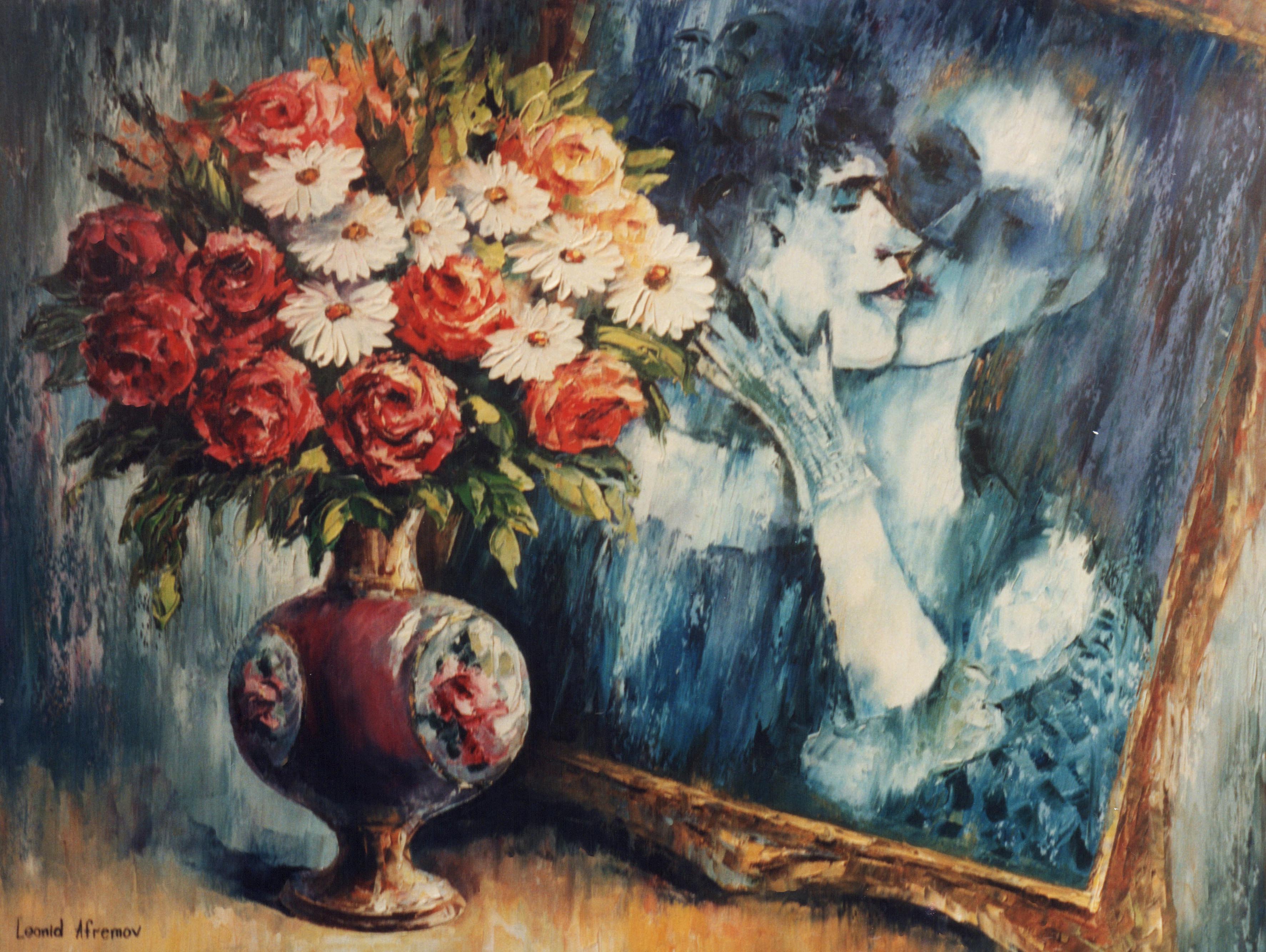 3546x2667 The Lovers Palette Knife Oil Painting On Canvas By Leonid Afremov - The Lovers Painting