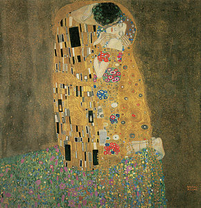290x300 The Kiss Painting By Gustav Klimt - The Lovers Painting