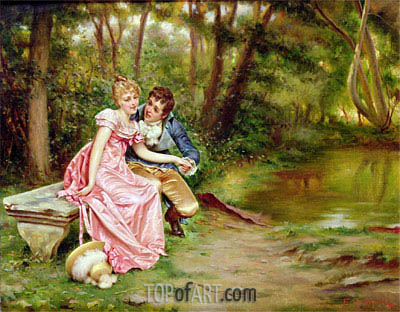 400x312 The Lovers Soulacroix Painting Reproduction 6099 Topofart - The Lovers Painting
