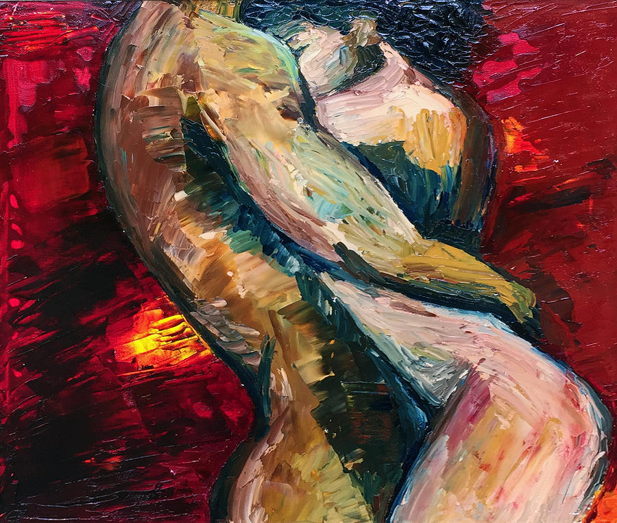 900x763 The Lovers Painting By Lauren Luna - The Lovers Painting
