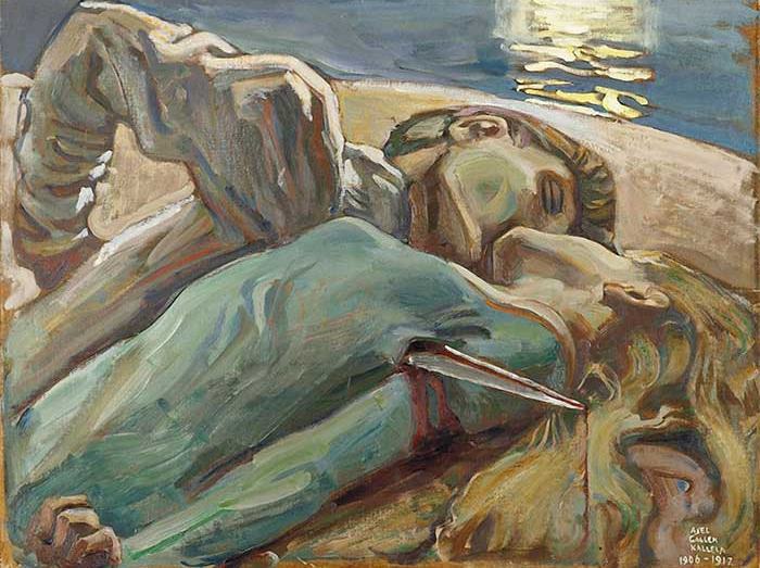 700x523 Artwork By Akseli Gallen Kallela - The Lovers Painting